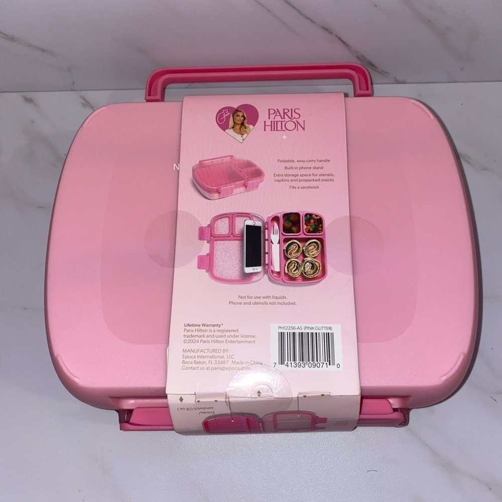 Paris Hilton Bento Lunch Box Pink Glitter - Picture 4 of 7